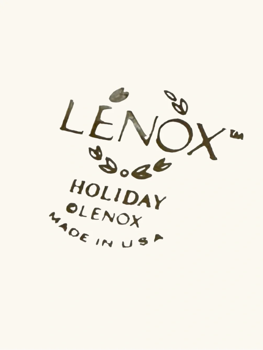 Lenox Holiday Bone China Serving Dishes Vase & Candle Holder Set